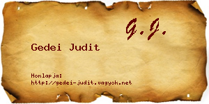Gedei Judit névjegykártya